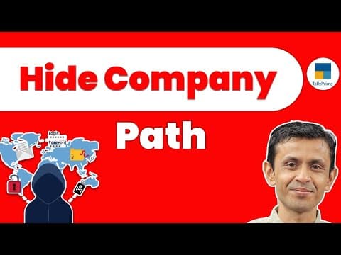 Hide Company Data Path in TallyPrime - Custom Tally Prime Add-on & TDL Customization by Shivansh Infosys