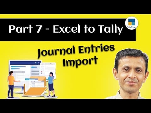 Excel to Tally Journal Entries Import (Bulk Journal Entry in TallyPrime) - Custom Tally Prime Add-on & TDL Customization by Shivansh Infosys