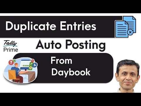 DUPLICATE ENTRIES AUTO POSTING | SALES, PURCHASE FROM DAY BOOK - Custom Tally Prime Add-on & TDL Customization by Shivansh Infosys
