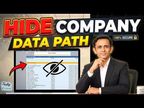 Hide TallyPrime Data Path with a Secure Data Path Control TDL