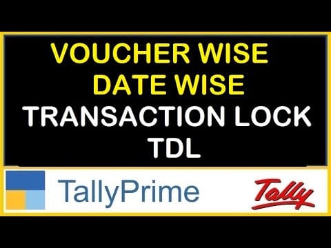 Voucher-Wise Transaction Lock for TallyPrime