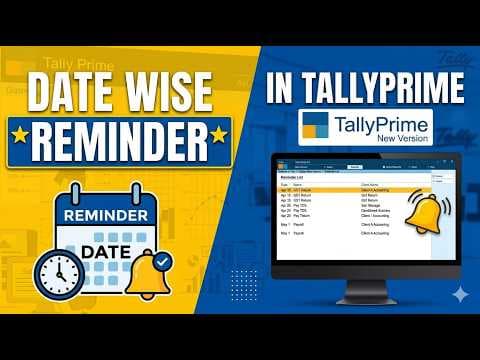 DATE WISE REMINDER IN TALLY PRIME - Custom Tally Prime Add-on & TDL Customization by Shivansh Infosys
