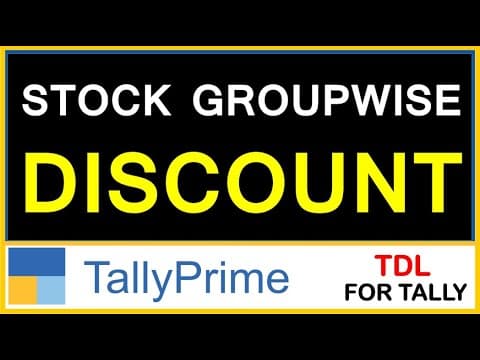 Set Group-Wise Discount in TallyPrime