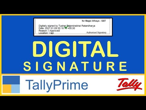 Digital Signature in Sales Invoice – TallyPrime