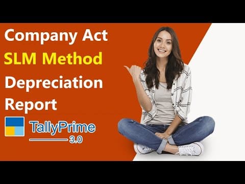 Company Act SLM Method Depreciation Report in TallyPrime - Custom Tally Prime Add-on & TDL Customization by Shivansh Infosys