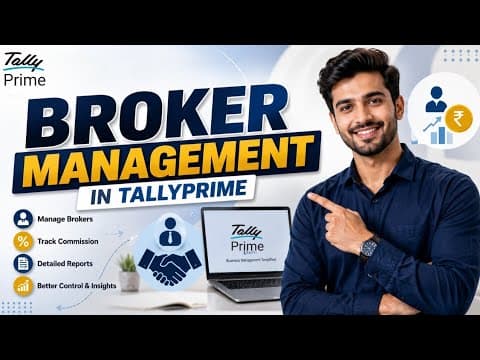 BROKER MODULE IN TALLYPRIME & AUTO PURCHASE TO SALES ENTRY