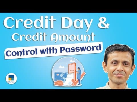 Credit Days & Credit Amount Control with Password TDL