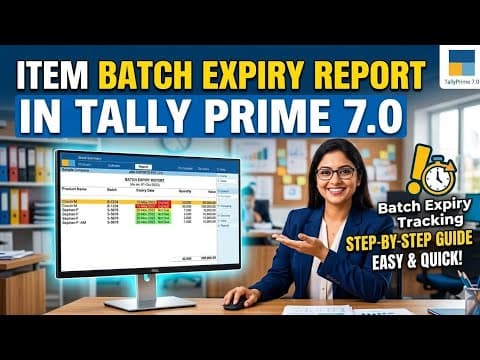 ITEM BATCH EXPIRY REPORT IN TALLY PRIME - Custom Tally Prime Add-on & TDL Customization by Shivansh Infosys