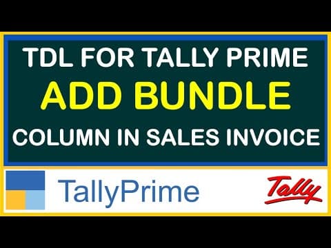 How to Add Bundle / No. of Boxes Column in Sales Invoice in TallyPrime