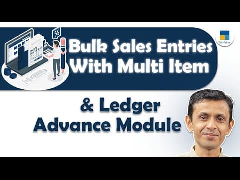 BULK SALES ENTRY WITH MULTIPLE ITEMS AND RANDOM PARTY LEDGER IN TALLY PRIME - Custom Tally Prime Add-on & TDL Customization by Shivansh Infosys