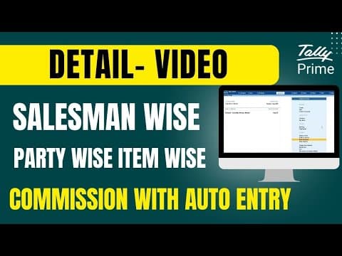 SALESMAN MODULE - Custom Tally Prime Add-on & TDL Customization by Shivansh Infosys