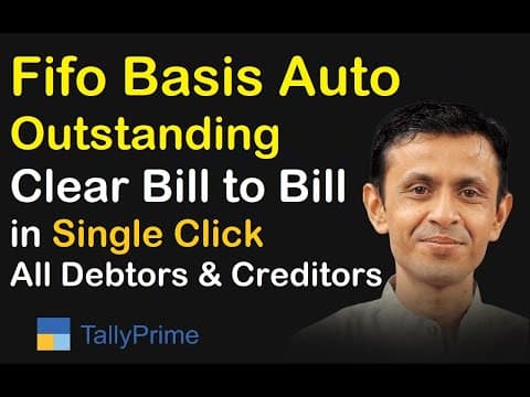 FIFO BASIS AUTO CLEAR BILL TO BILL ALL DEBTORS & CREDITORS - Custom Tally Prime Add-on & TDL Customization by Shivansh Infosys