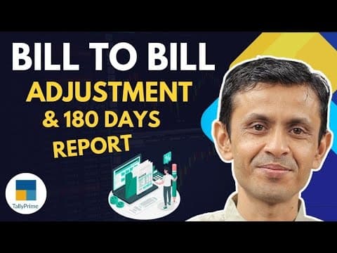 BILL TO BILL ADJUSTMENT ALL CREDITORS AND DEBTORS ENTRY WITH 180 DAYS PAYMENT REPORT - Custom Tally Prime Add-on & TDL Customization by Shivansh Infosys