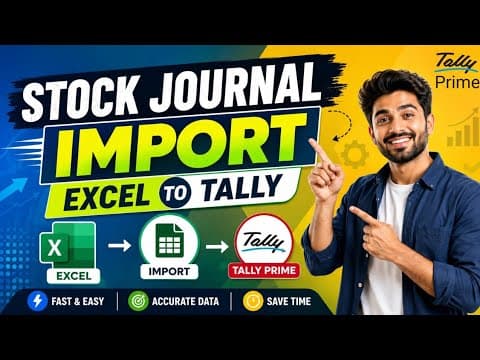 Stock Journal Import from Excel to TallyPrime - Custom Tally Prime Add-on & TDL Customization by Shivansh Infosys