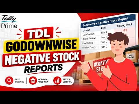 Godown Wise Negative Stock Report in TallyPrime - Custom Tally Prime Add-on & TDL Customization by Shivansh Infosys