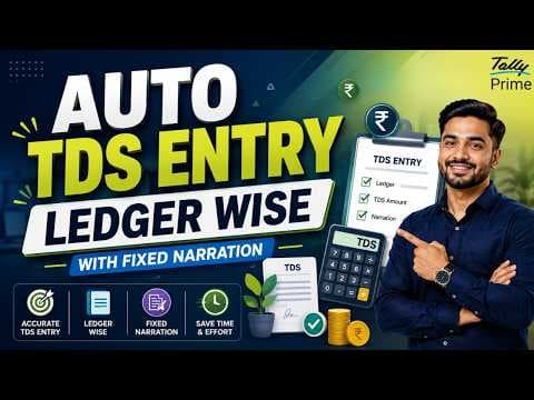 π AUTO TDS ENTRY LEDGER WISE IN TALLY PRIME - Custom Tally Prime Add-on & TDL Customization by Shivansh Infosys