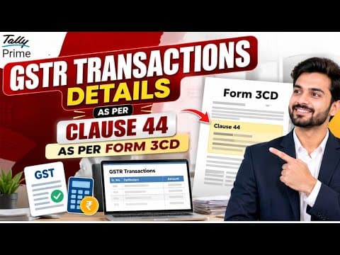 Clause 44 Form 3CD Report in TallyPrime Using TDL - Custom Tally Prime Add-on & TDL Customization by Shivansh Infosys