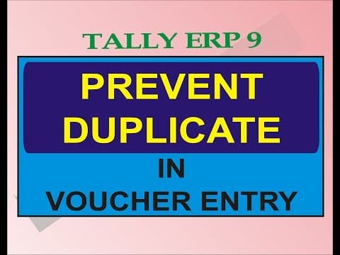 Prevent Duplicate Voucher Entry for TallyPrime Users - Custom Tally Prime Add-on & TDL Customization by Shivansh Infosys
