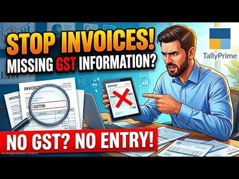Disallow Sales Invoice Entry if GST Information Missing in TallyPrime - Custom Tally Prime Add-on & TDL Customization by Shivansh Infosys